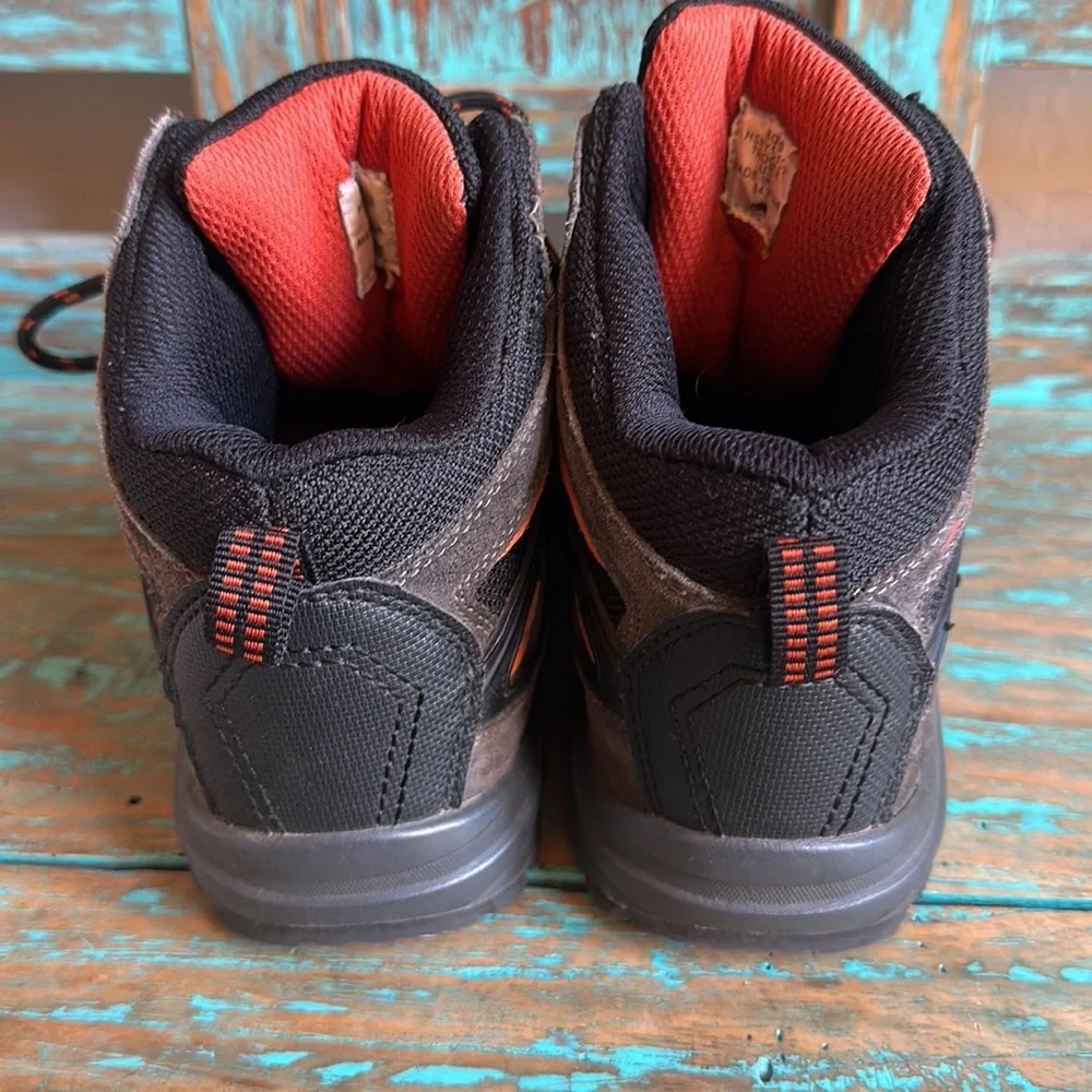 High Sierra Hiking Boots Kids Gray Orange Black Size 2 Model 34315